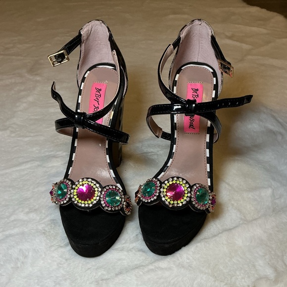Betsey Johnson Shoes - Betsey Johnson Black Embellished Women's Heels